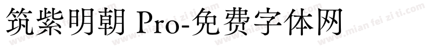 筑紫明朝 Pro字体转换